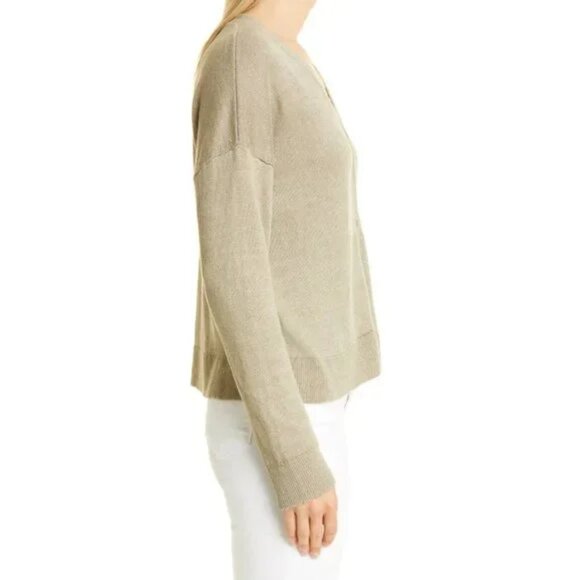 NWOT Jenni Kayne Linen Boyfriend Cardigan In Willow size M - Picture 5 of 13